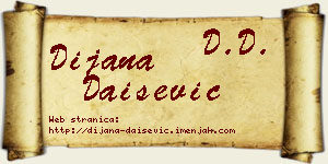 Dijana Daišević vizit kartica